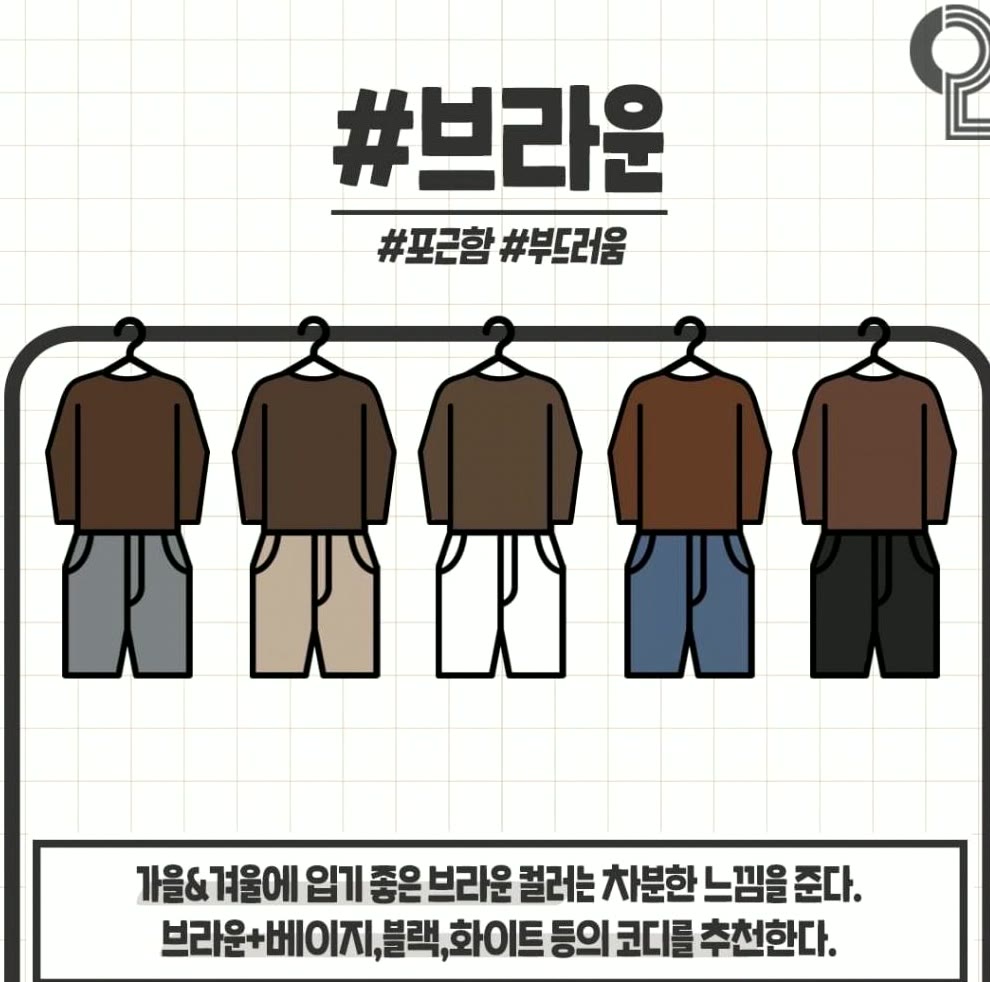 밝은 상의와 어두운 하의의 면적 차이